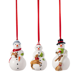 Komplet 3 zawieszek Nostalgic Ornaments bałwanki