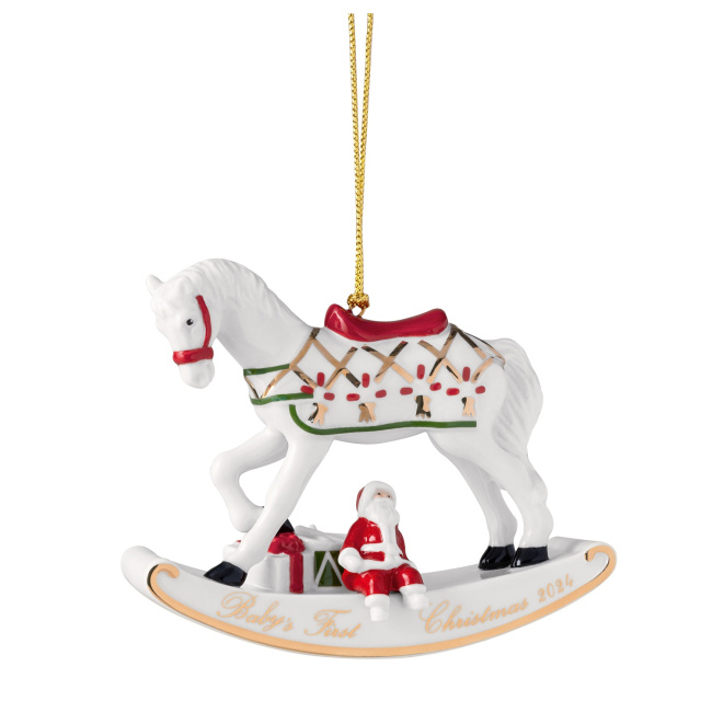 Zawieszka Christmas Classics 10cm koń na biegunach