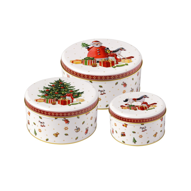 Set of 3 cookie tins Winter Collage Accessories  - 1