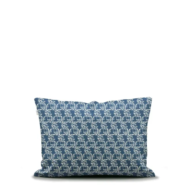 Komplet 2 poszewek na poduszki Monogram 50x70cm niebieski