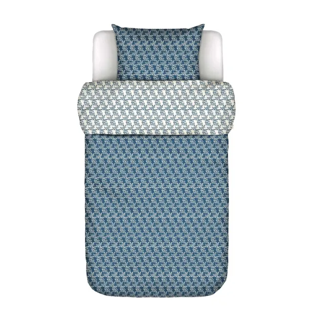Bedding Monogram 160x200cm blue