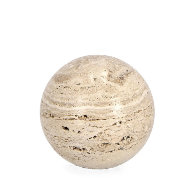 Decorative ball 7cm marble beige 