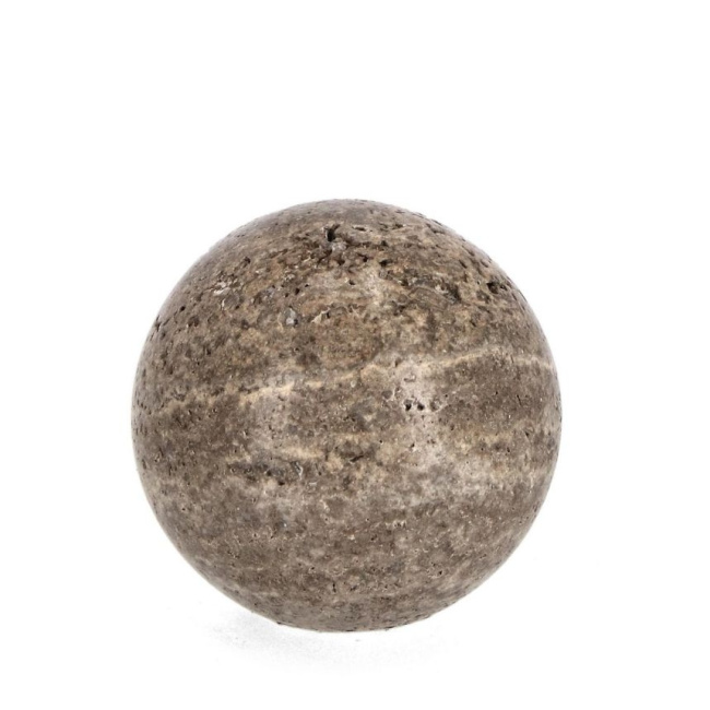 Decorative ball 7cm marble brown