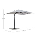 Garden umbrella Ibiza 2x3x2,47m light grey - 11