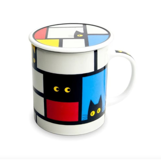 Mug with infuser Cat 300ml - 1