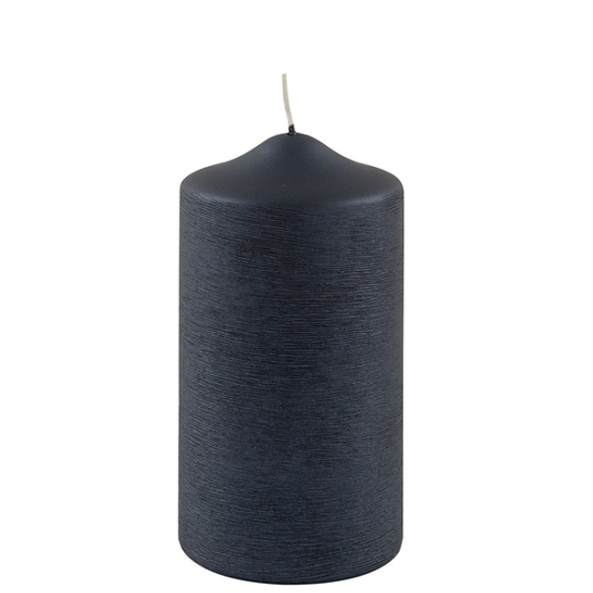 Candle 15x8cm navy blue