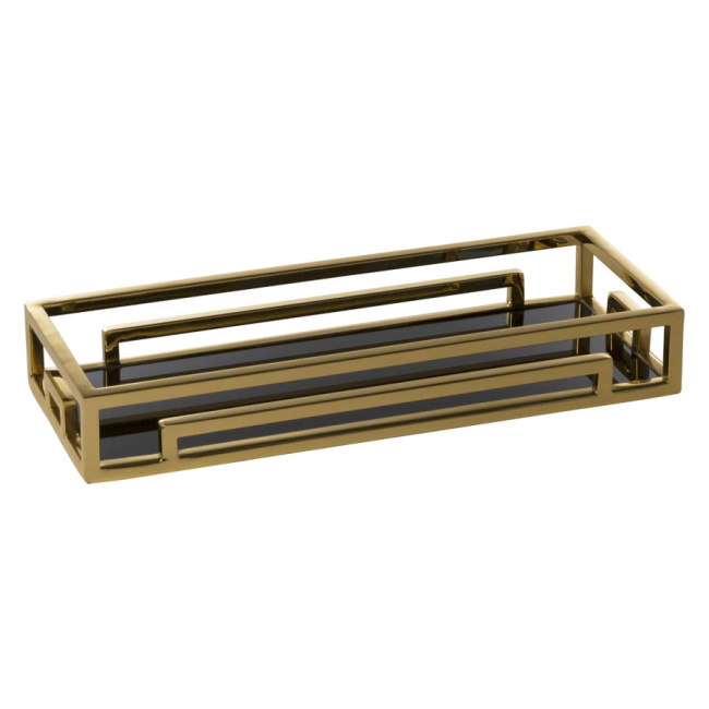 Tray Merano 40x15cm black-gold - 1