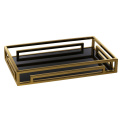 Tray Merano 40x25cm black-gold - 1