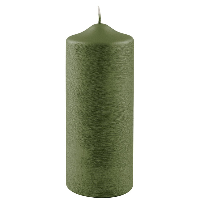 Candle 20x8cm 110h dark green