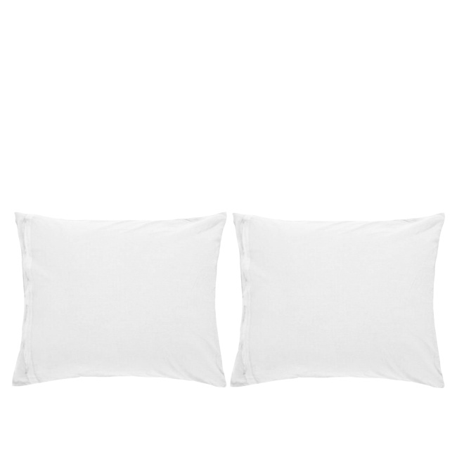 Set of 2 Valka Pillowcases 50x70cm White - 1