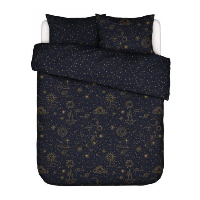 Bedding Cover & Co Luna Tic with 2 pillowcases dark blue