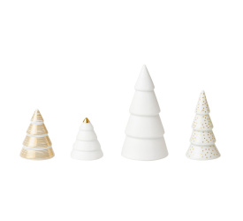 Zestaw 4 figurek dekoracyjnych choinki
