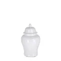 Vase with cover 25x12cm white - 1