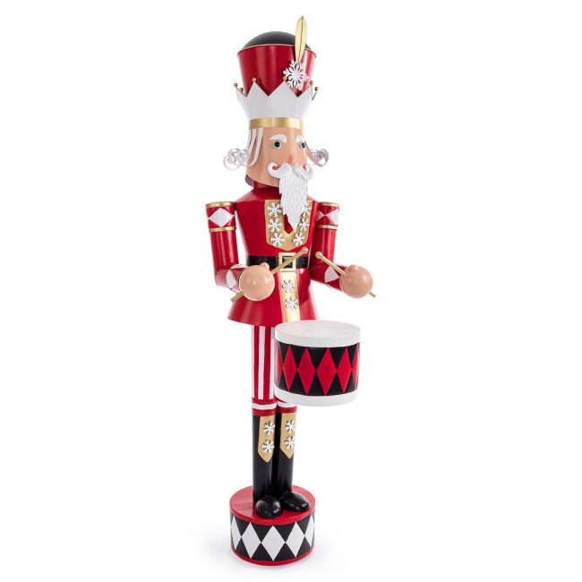 Decorative figurine 155x61cm soldier with drum red - 1