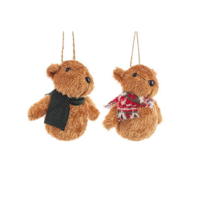 Christmas tree teddy bear pendant 12cm (1 piece mix)