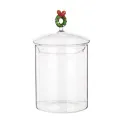 Glass container 10x16cm wreath - 1