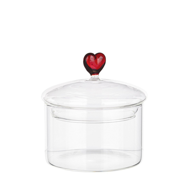 Glass container 10x11cm heart 