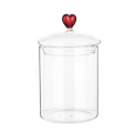 Glass container 10x16cm heart - 1