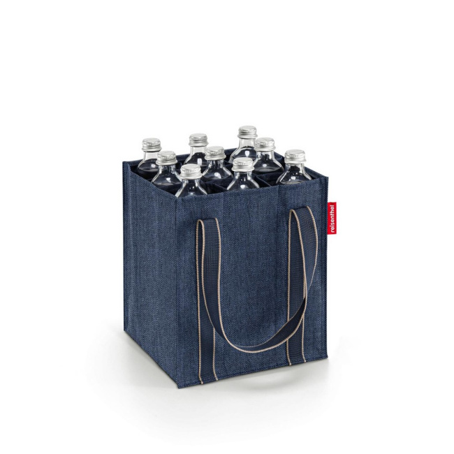 Torba na butelki Bottlebag herringbone dark blue