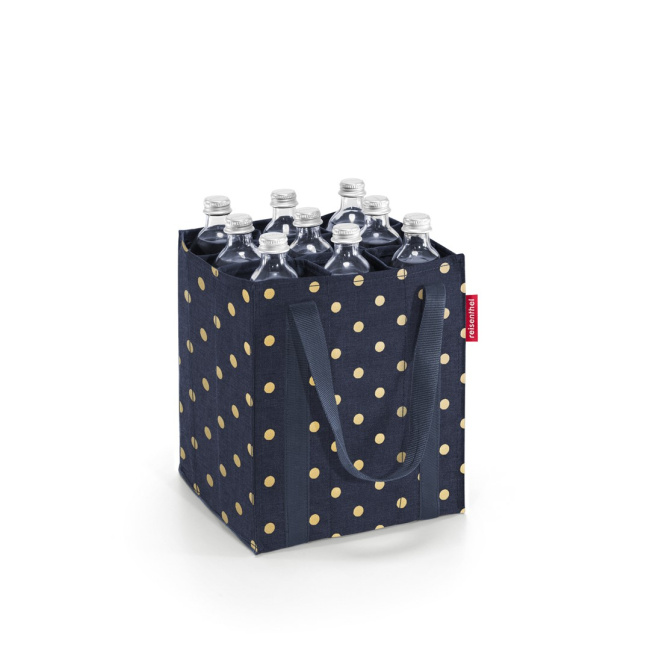 Torba na butelki bottlebag metallic dots blue