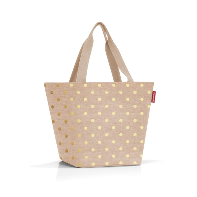 Shopper bag 15l metallic dots coffee