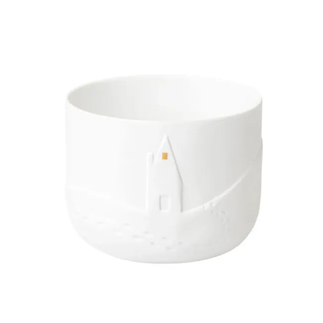 Snowy Day candle holder snowflakes 7x9cm