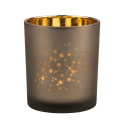 Glossy Light candle holder 10x9cm stars - 1