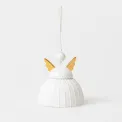 Pendant bell angel with golden wings 8x6.5cm - 2