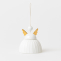 Zawieszka dzwonek aniołek ze złotymi skrzydłami 8x6,5cm - 2
