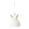 Pendant bell angel with golden wings 8x6.5cm - 1