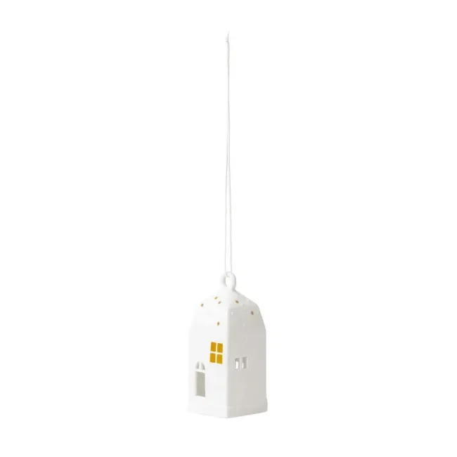 Christmas bell pendant house snow
