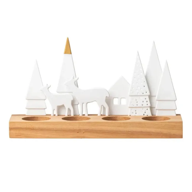 Świecznik Las 25x7x13,5cm na tealight - 1