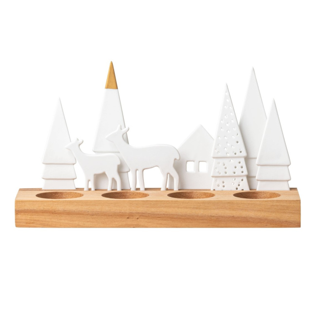 Świecznik Las 25x7x13,5cm na tealight  - 1