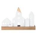 Świecznik Miasteczko 25x7x13,5cm na tealight - 1