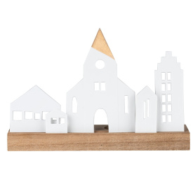 Świecznik Miasteczko 25x7x13,5cm na tealight