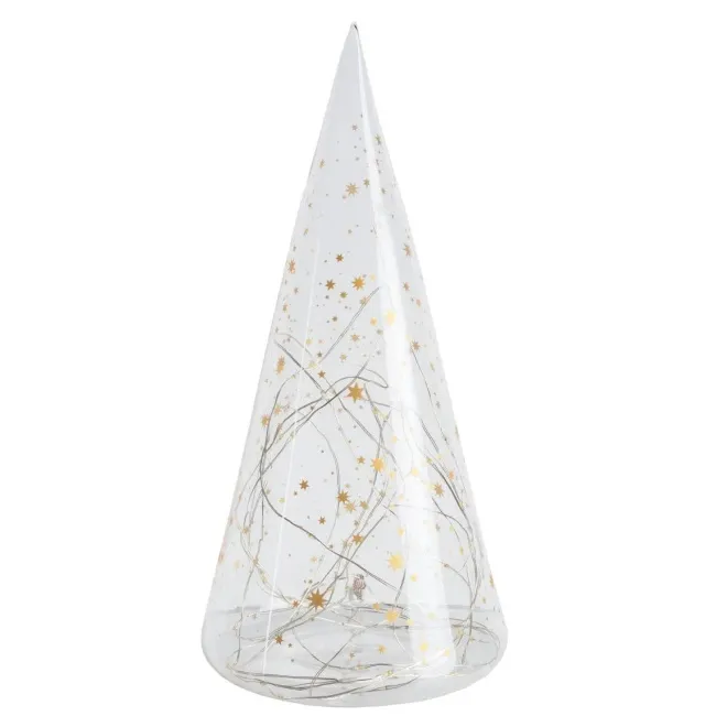 Lampion choinka led XL złote gwiazdki - 1