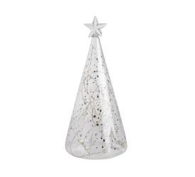 Lampion choinka led srebrne gwiazdki