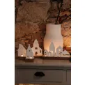 Gingerbread Cottage Candle Holder with Snowballs - 2