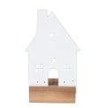 Gingerbread Cottage Candle Holder with Snowballs - 1