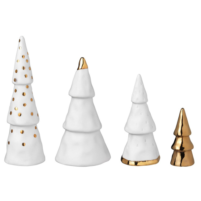 Set of 4 Christmas Forest Figures in Gold - 1