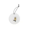 Snowy Day 7cm ice skate pendant - 1