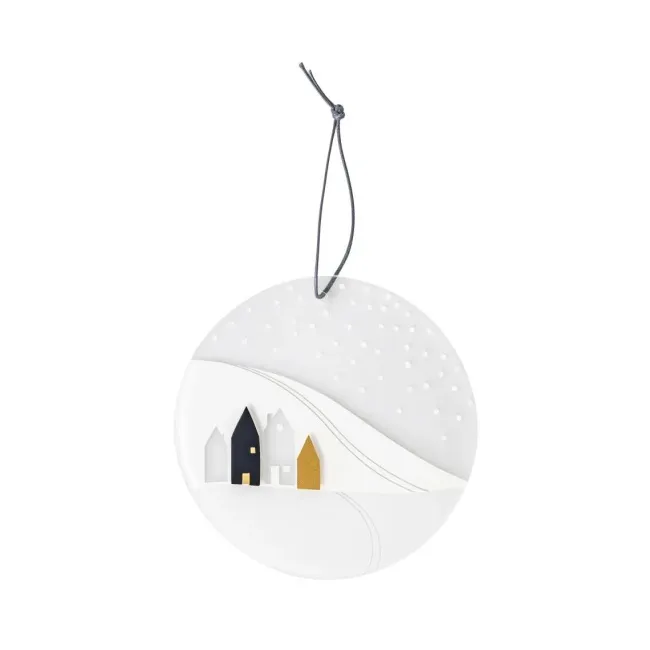 Zawieszka Snowy Day 7cm krajobraz