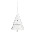 Christmas Tree Tag 6.5x5cm with Silver Dots - 1