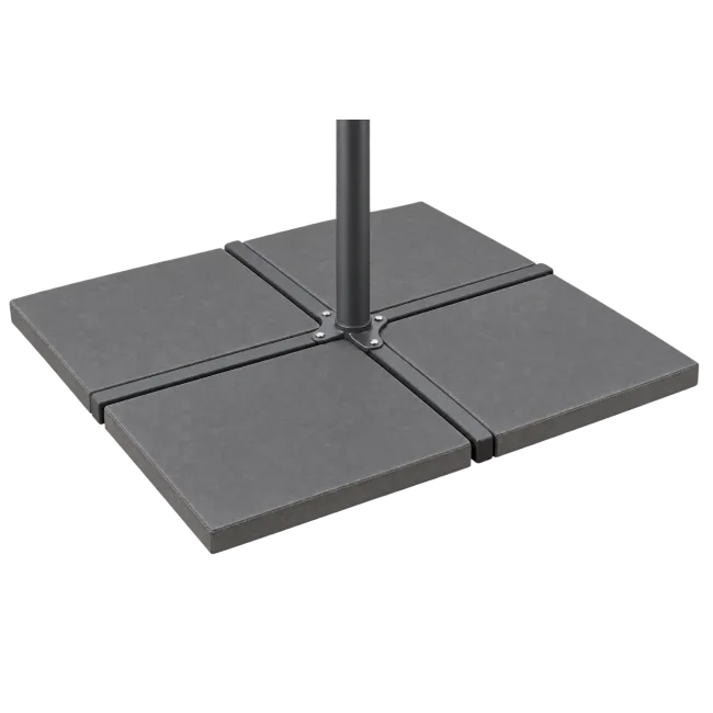 Komplet 4 płyt cementowych 50x50cm do parasola Antracyt Classic - 1
