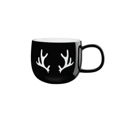 Kubek Joy 400ml Antlers black