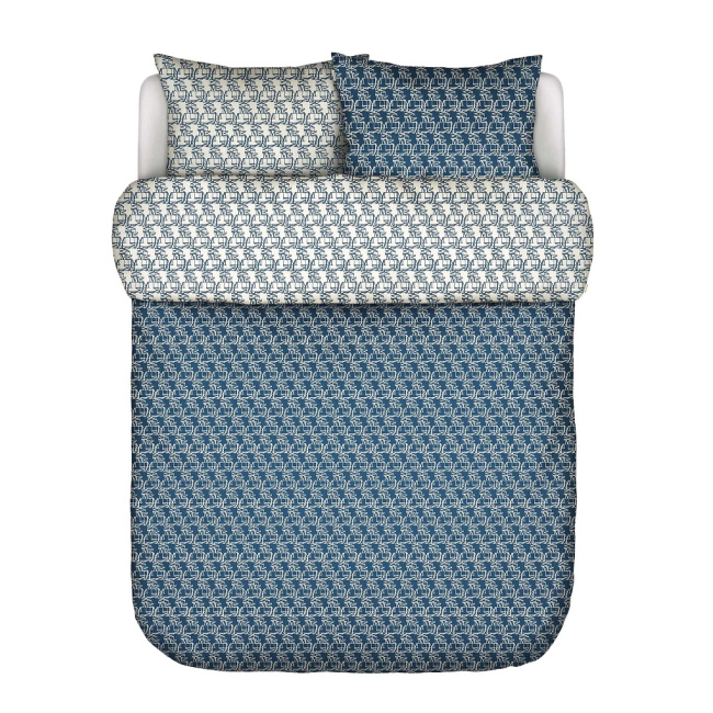 Monogram bedding set 200x220cm with 2 pillowcases 60x70cm blue