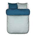 Monogram bedding set 260x220cm with 2 pillowcases 60x70cm blue - 1