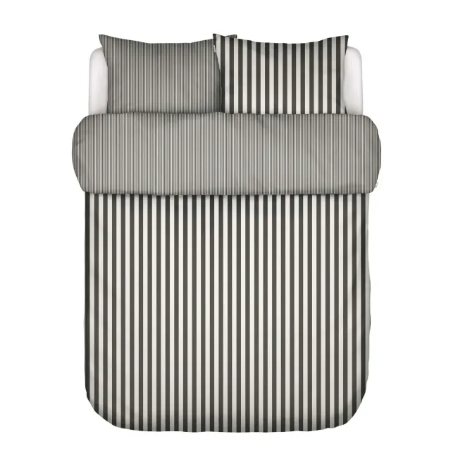 Pościel Classic Stripe 200x200cm z 2 poszewkami na poduszki 80x80cm antracytowa