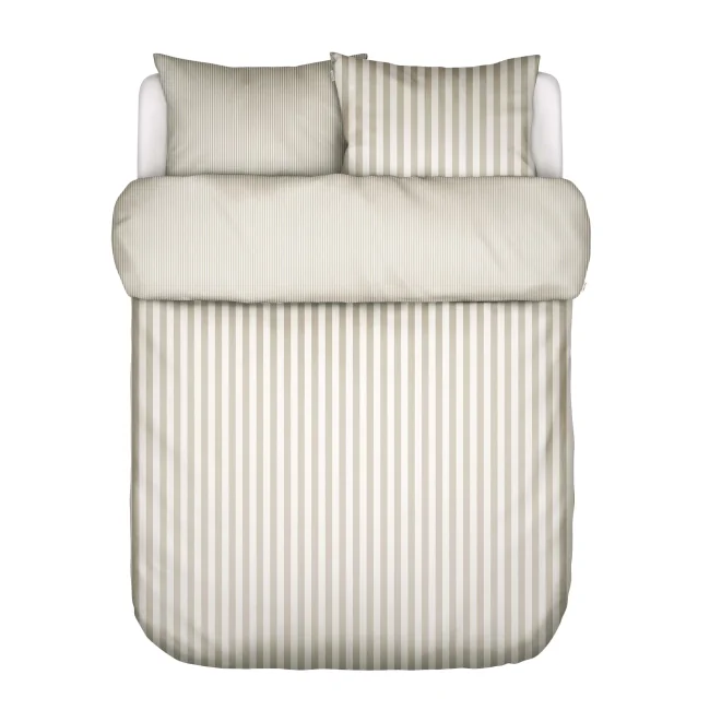 Classic Stripe bedding set 200x220cm with 2 pillowcases 80x80cm beige