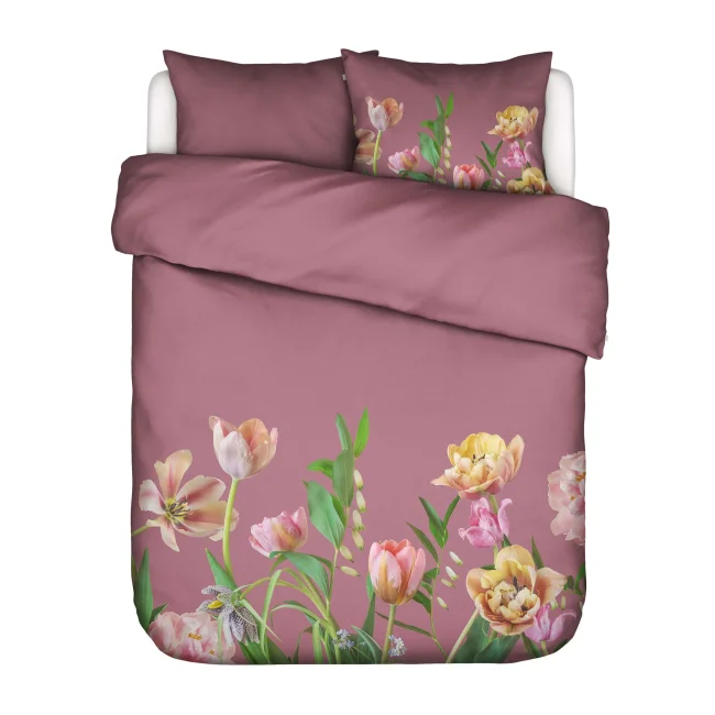 Eloise bedding set 240x220cm with two 60x70cm pillowcases in mauve